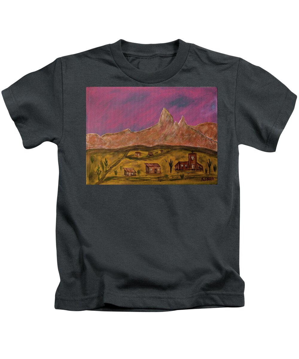 New Kids T-Shirt featuring the painting New Mexico True by Randy Sylvia