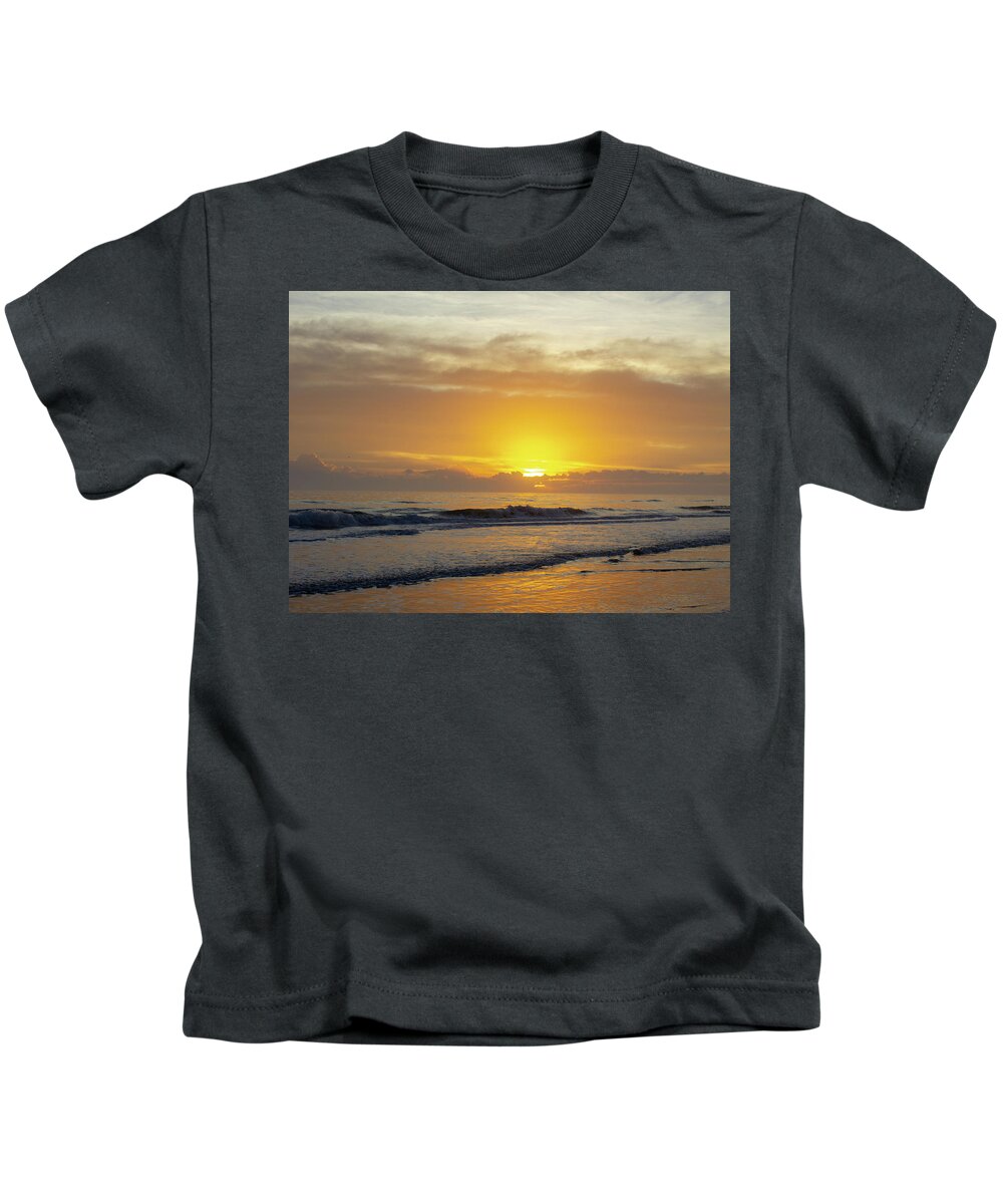 Sunrise New Smyrna Beach Kids T-Shirt featuring the photograph New Smyrna Beach Sunrise by Rocco Silvestri