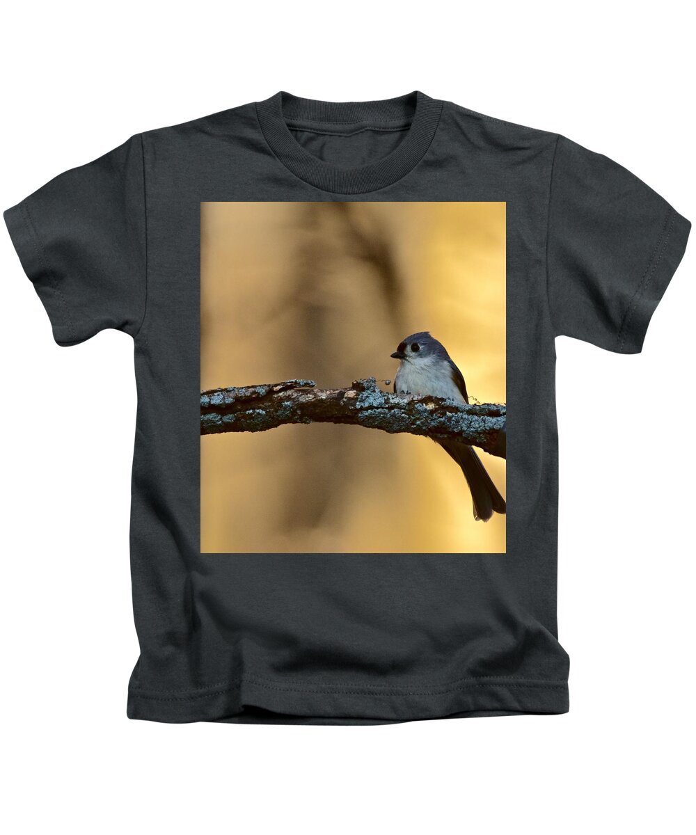 Photography Kids T-Shirt featuring the photograph Nuthatch by Jeffrey PERKINS
