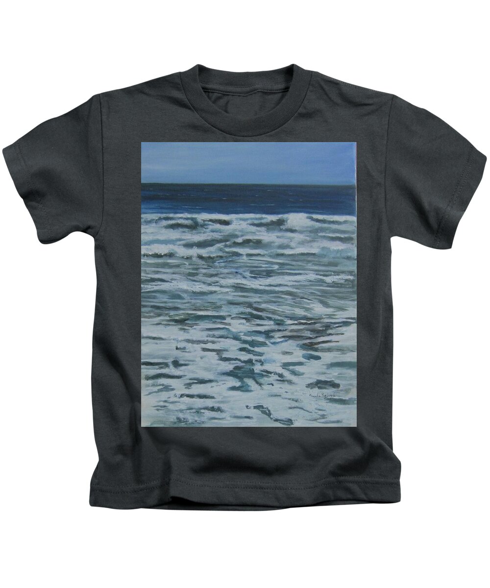 Painting Kids T-Shirt featuring the painting Ocean, Ocean and More Ocean by Paula Pagliughi