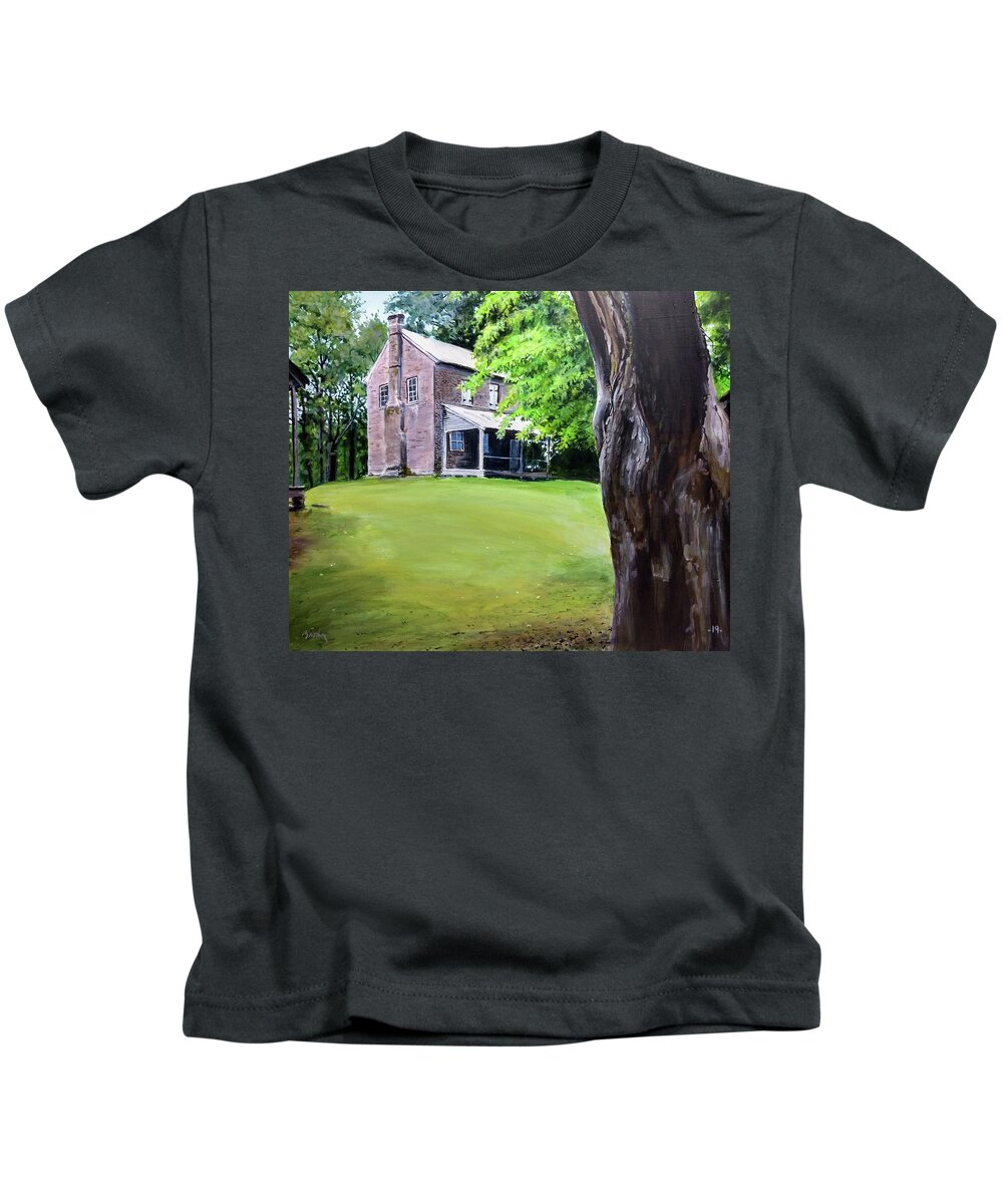 Landscape Kids T-Shirt featuring the painting Oconee Station by William Brody