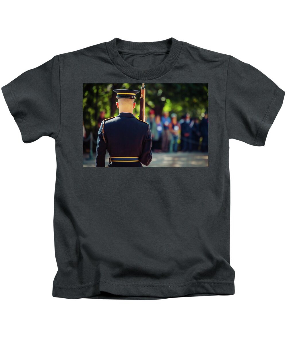 Arlington Kids T-Shirt featuring the photograph Old Guard 1 by Bill Chizek