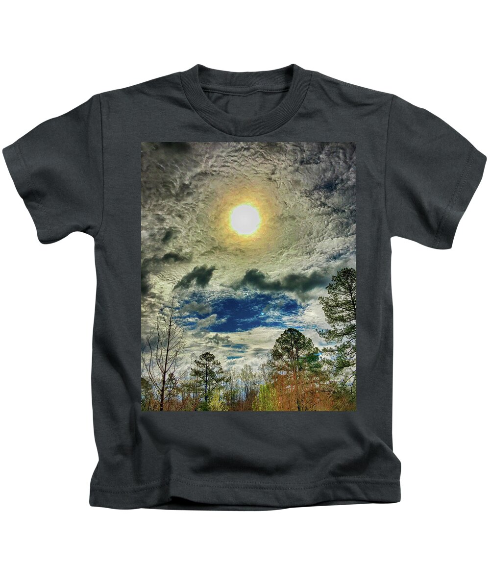 Sunrise Kids T-Shirt featuring the photograph Ominous Skies by Michael Frank