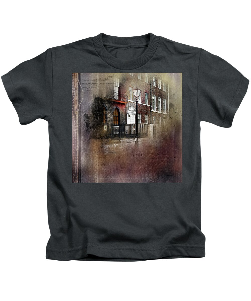 London Kids T-Shirt featuring the digital art On a London Street by Nicky Jameson