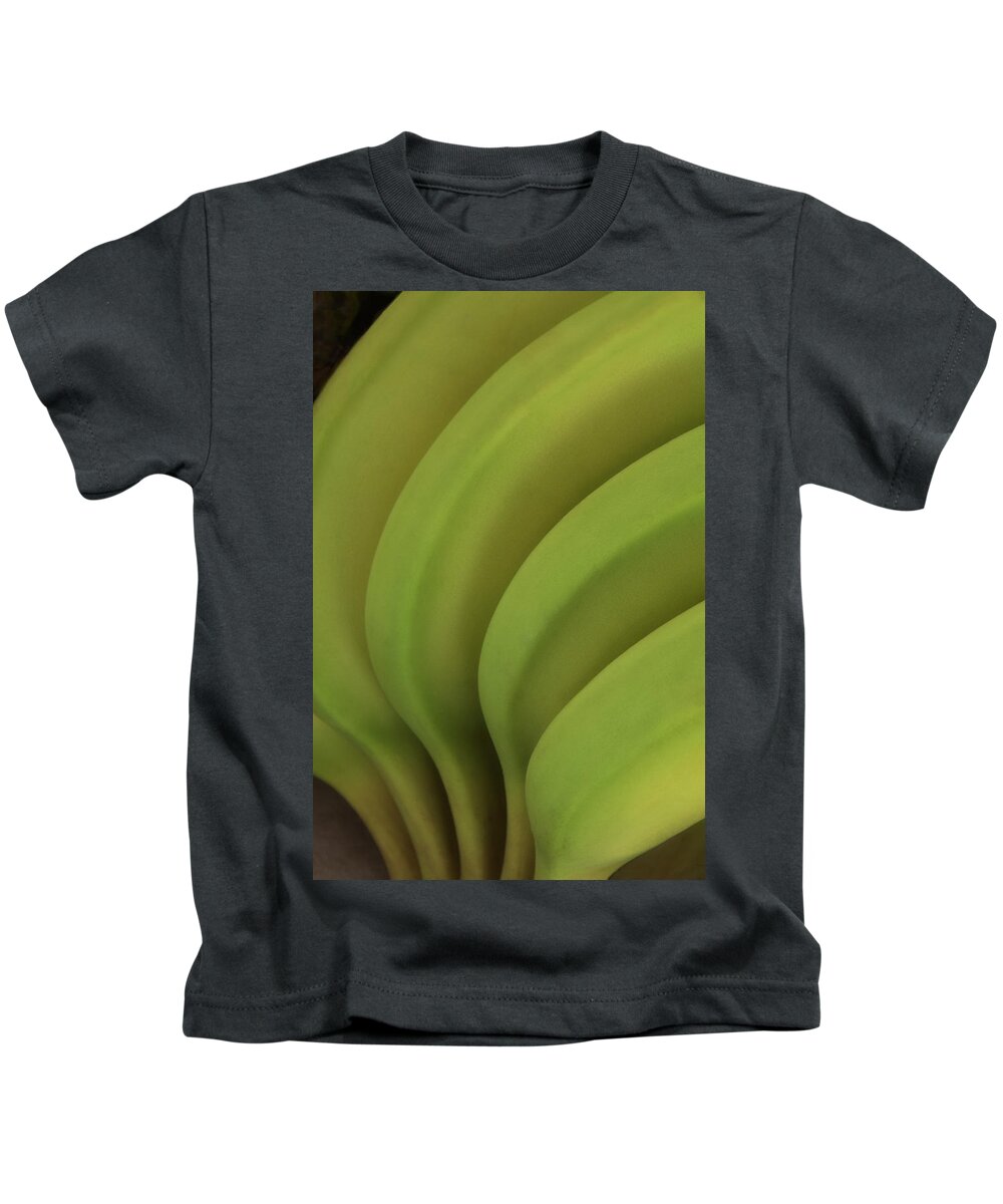Banana Kids T-Shirt featuring the photograph Organic Curves - Bananas by Mitch Spence