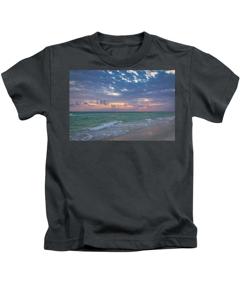 Sunset Kids T-Shirt featuring the photograph Panama City Beach Sunset by Lorraine Baum