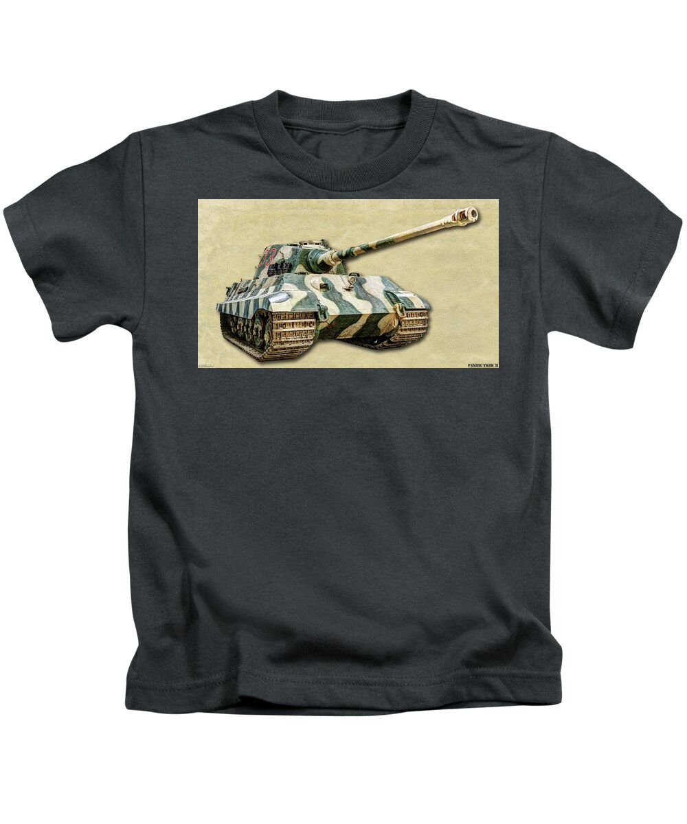 Tiger Ii Kids T-Shirt featuring the photograph Panzer VI Tiger II Canvas by Weston Westmoreland