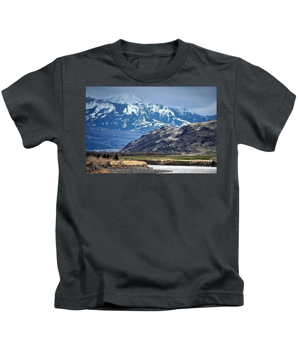Yellowstone National Park Kids T-Shirt featuring the photograph Paradise Valley Montana by Steve Brown