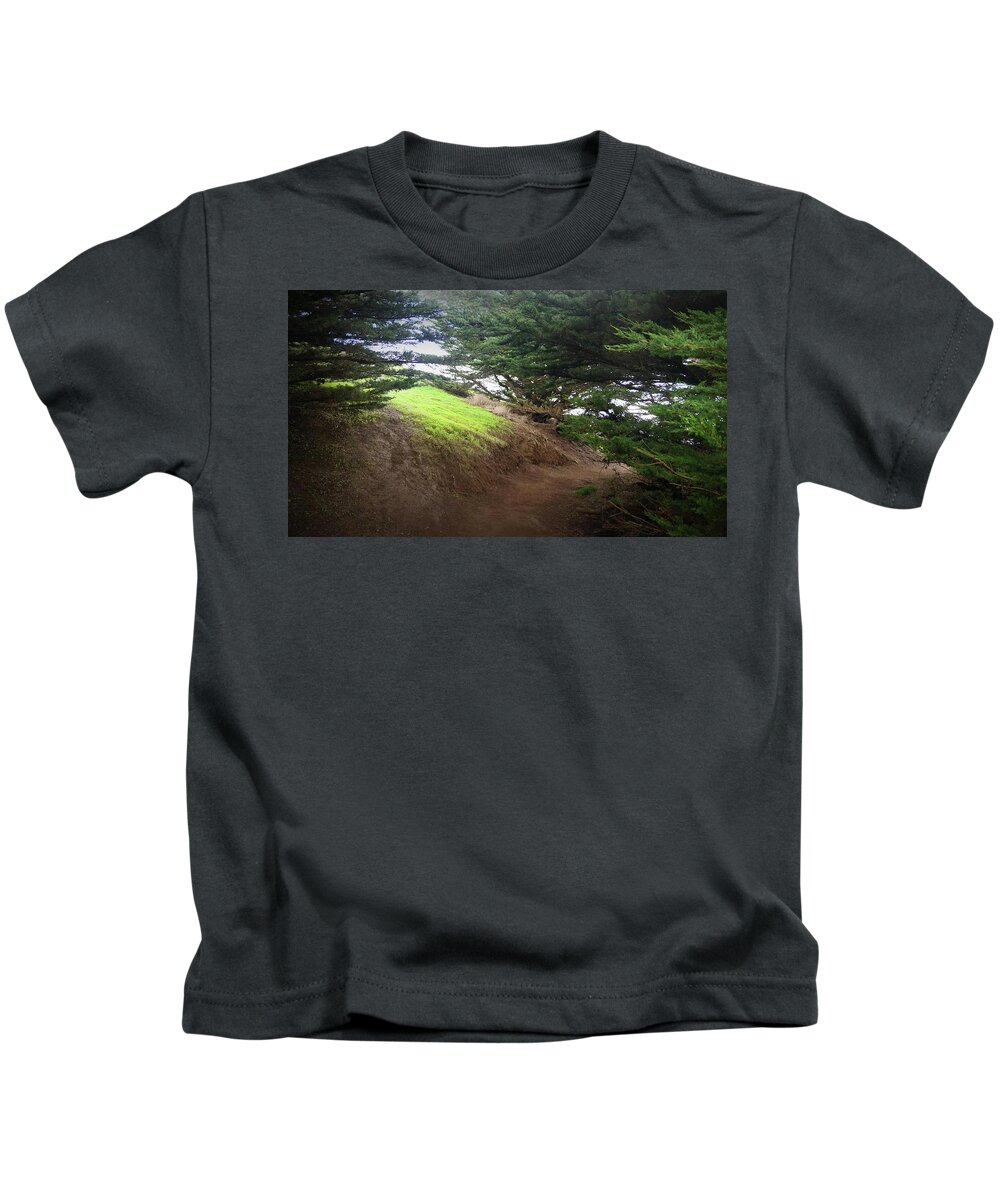 Marin Headlands Kids T-Shirt featuring the photograph Path at Marin Headlands by John Parulis