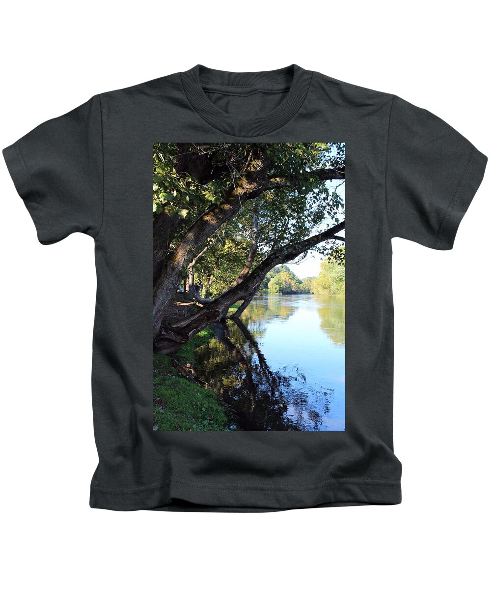 River Kids T-Shirt featuring the photograph Peaceful River by Cynthia Clark