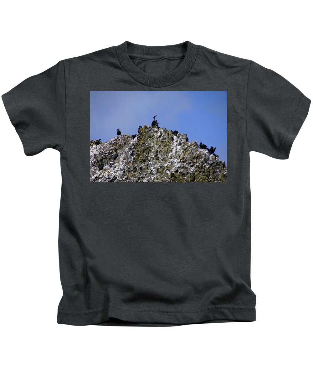 Coast Kids T-Shirt featuring the photograph Pelagic cormorant by Steve Estvanik