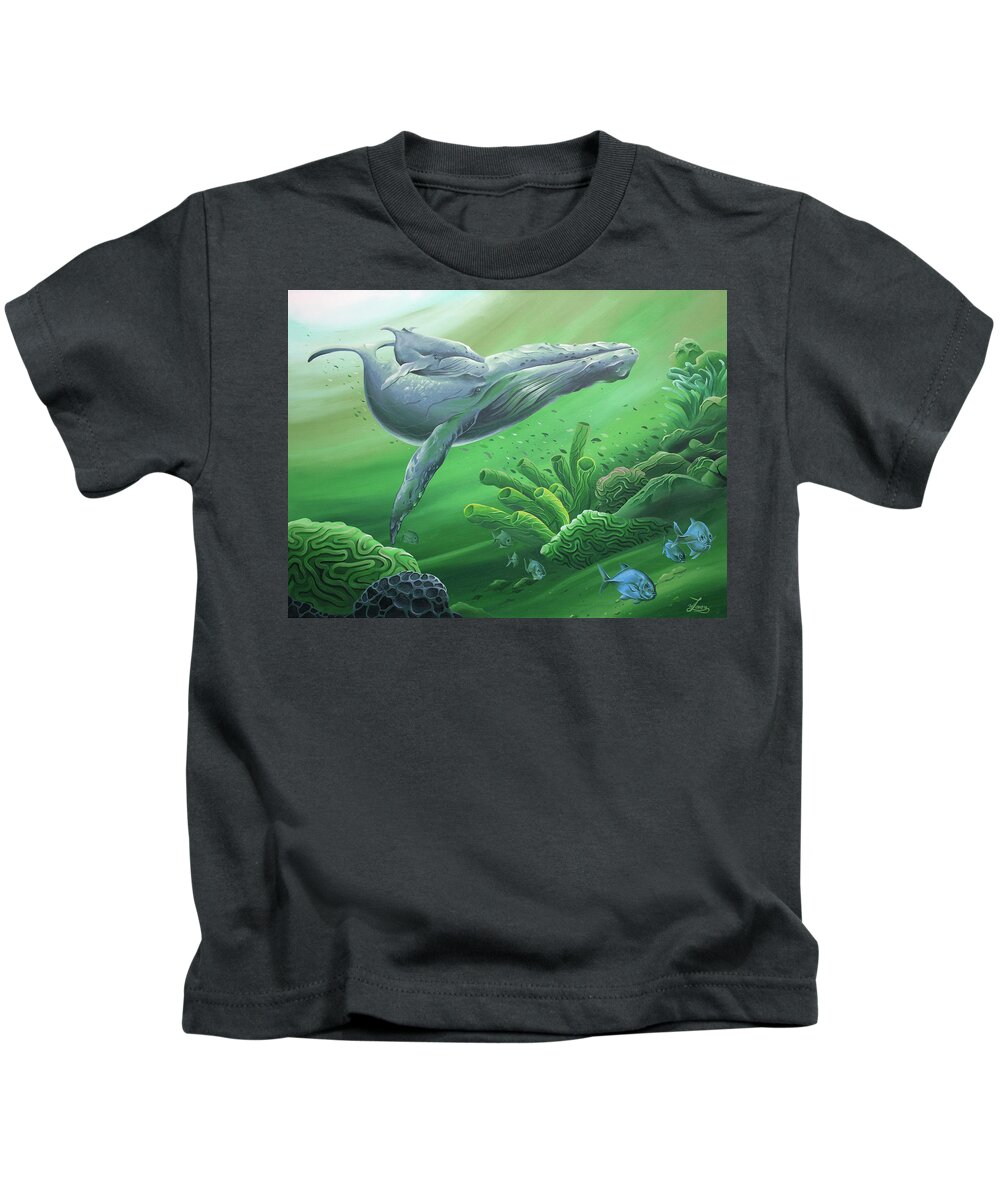 Acrylic Kids T-Shirt featuring the painting Phathom by William Love