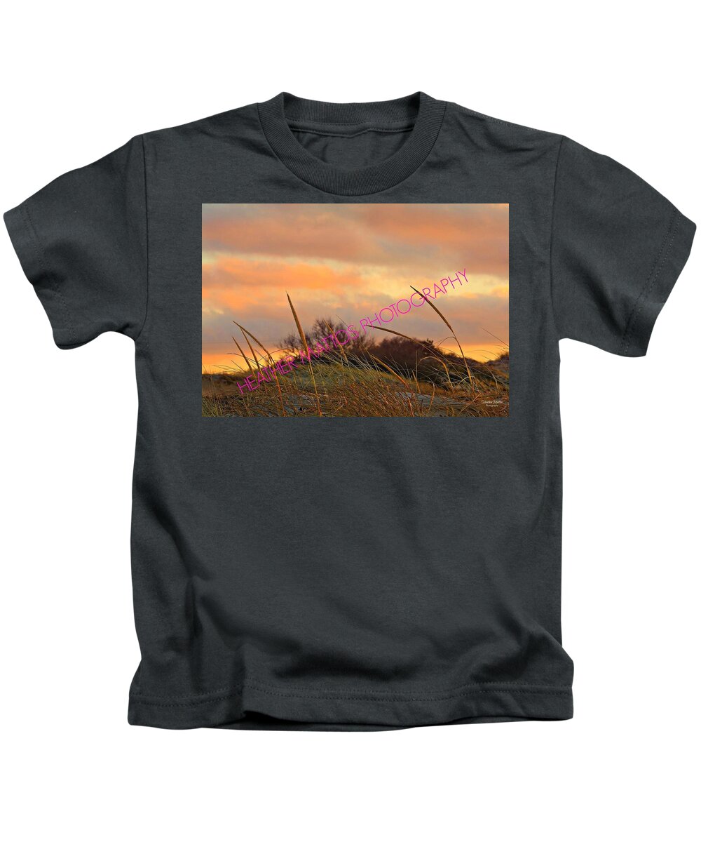 Beach Kids T-Shirt featuring the photograph Pink Sunset by Heather M Photography
