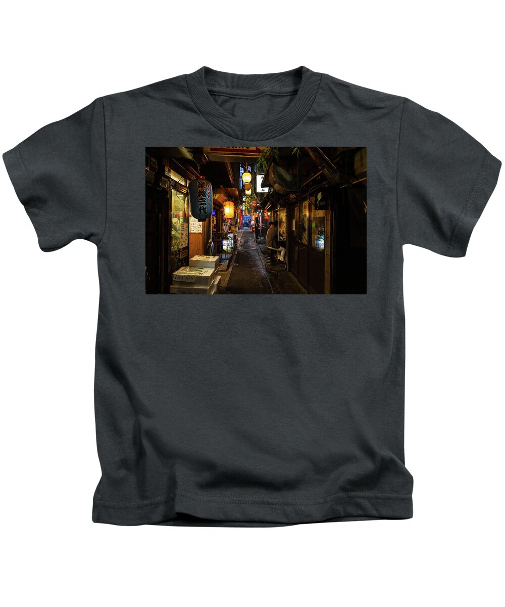 Tokyo Kids T-Shirt featuring the photograph Piss Alley, Shinjuku, Tokyo by Aashish Vaidya