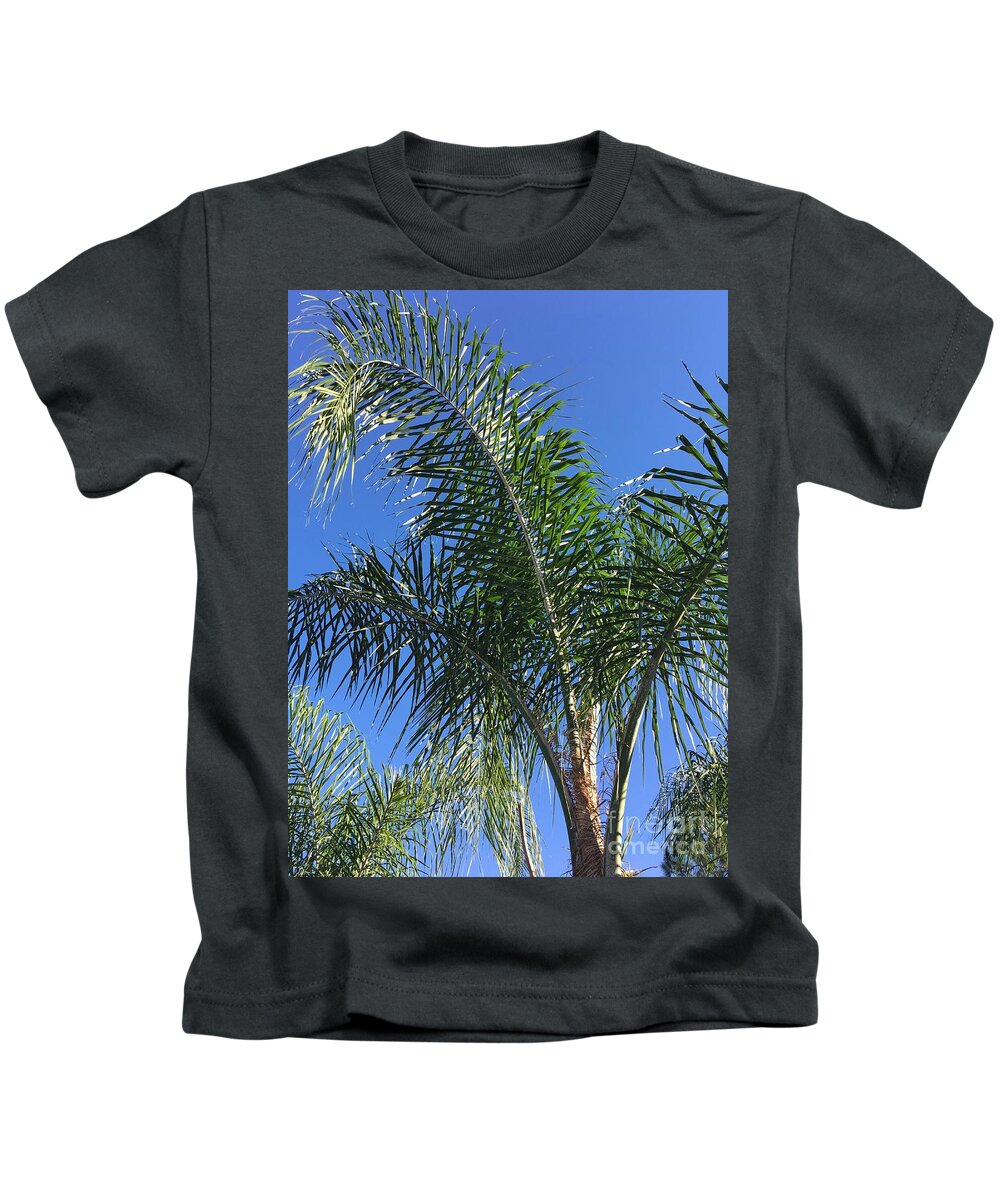 Leaves Kids T-Shirt featuring the photograph Queen Palm One by Alan Metzger