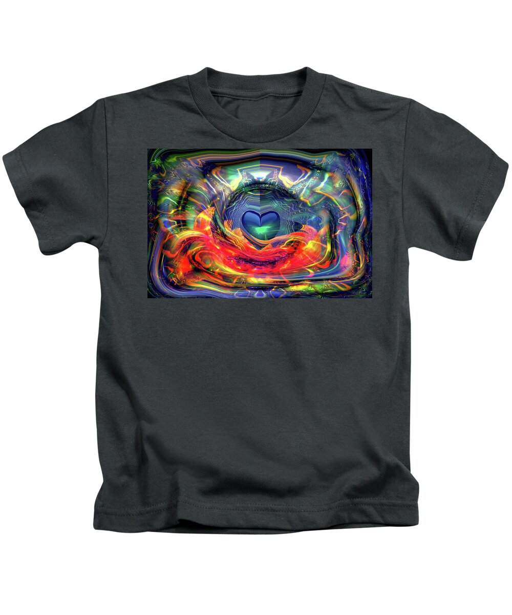 Radiating Love Kids T-Shirt featuring the digital art Radiating Love by Linda Sannuti