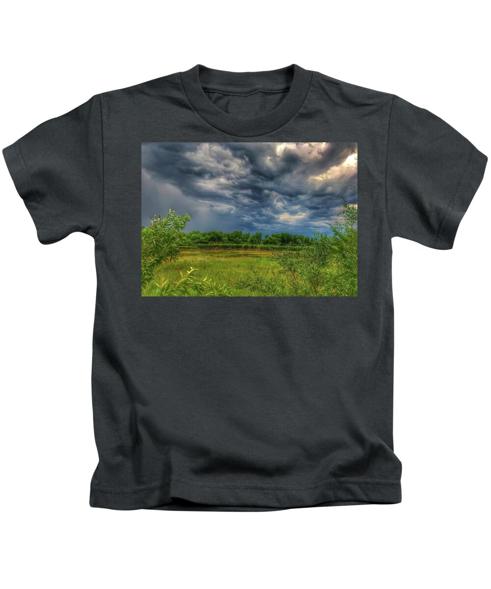  Kids T-Shirt featuring the photograph Restless Sky by Jack Wilson