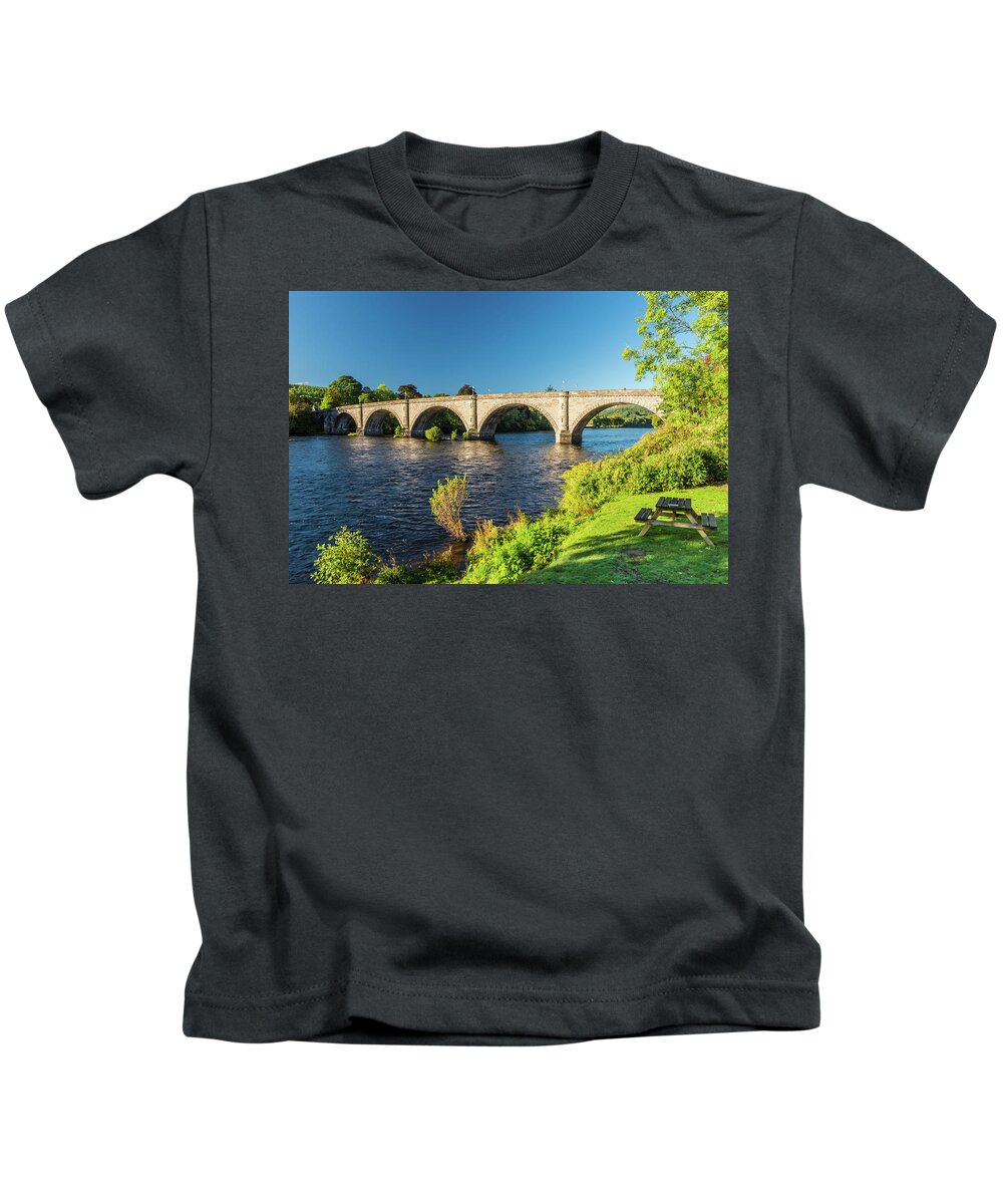 Dunkeld Kids T-Shirt featuring the photograph River Tay, Dunkeld, Perthshire by David Ross