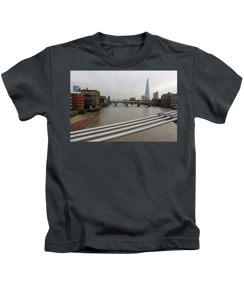 River Kids T-Shirt featuring the photograph River Thames in August by Laura Smith