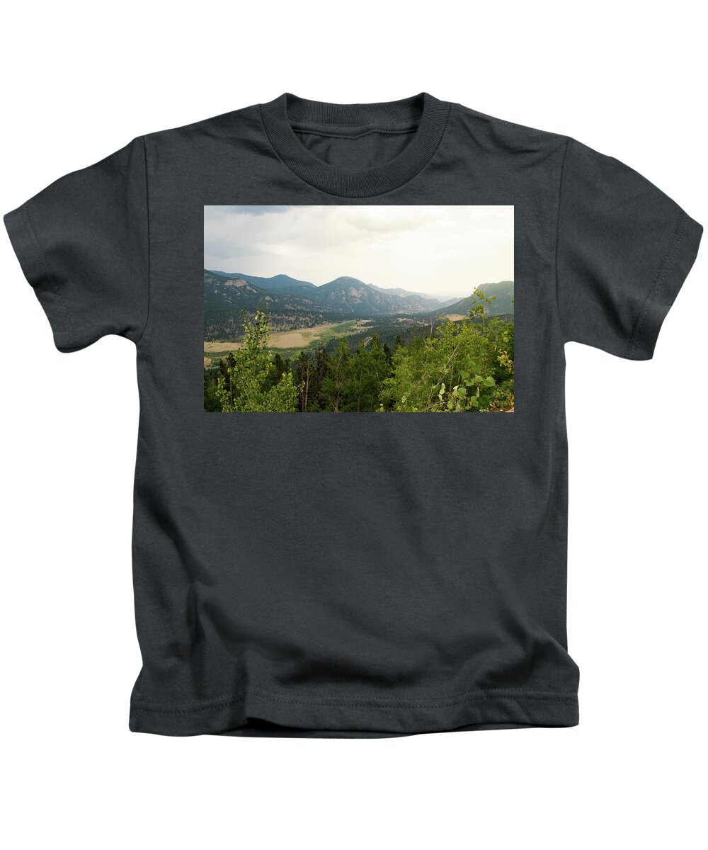 Mountain Kids T-Shirt featuring the photograph Rocky Mountain Overlook by Nicole Lloyd