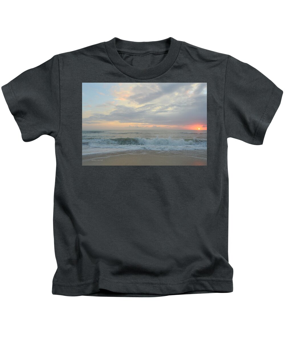 Obx Sunrise Kids T-Shirt featuring the photograph September 23 2018 by Barbara Ann Bell