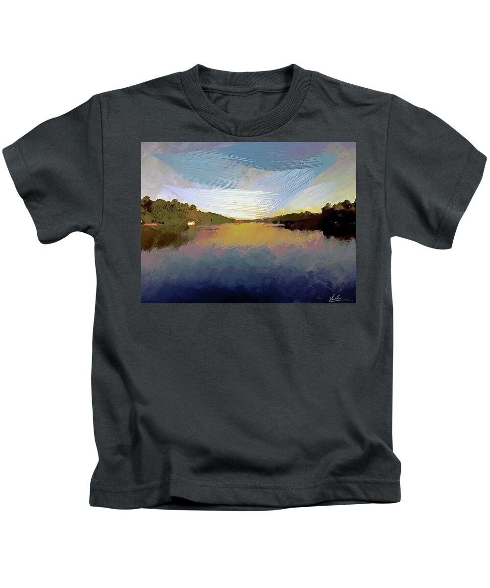 Lake Kids T-Shirt featuring the photograph Serene Lake View I by GW Mireles