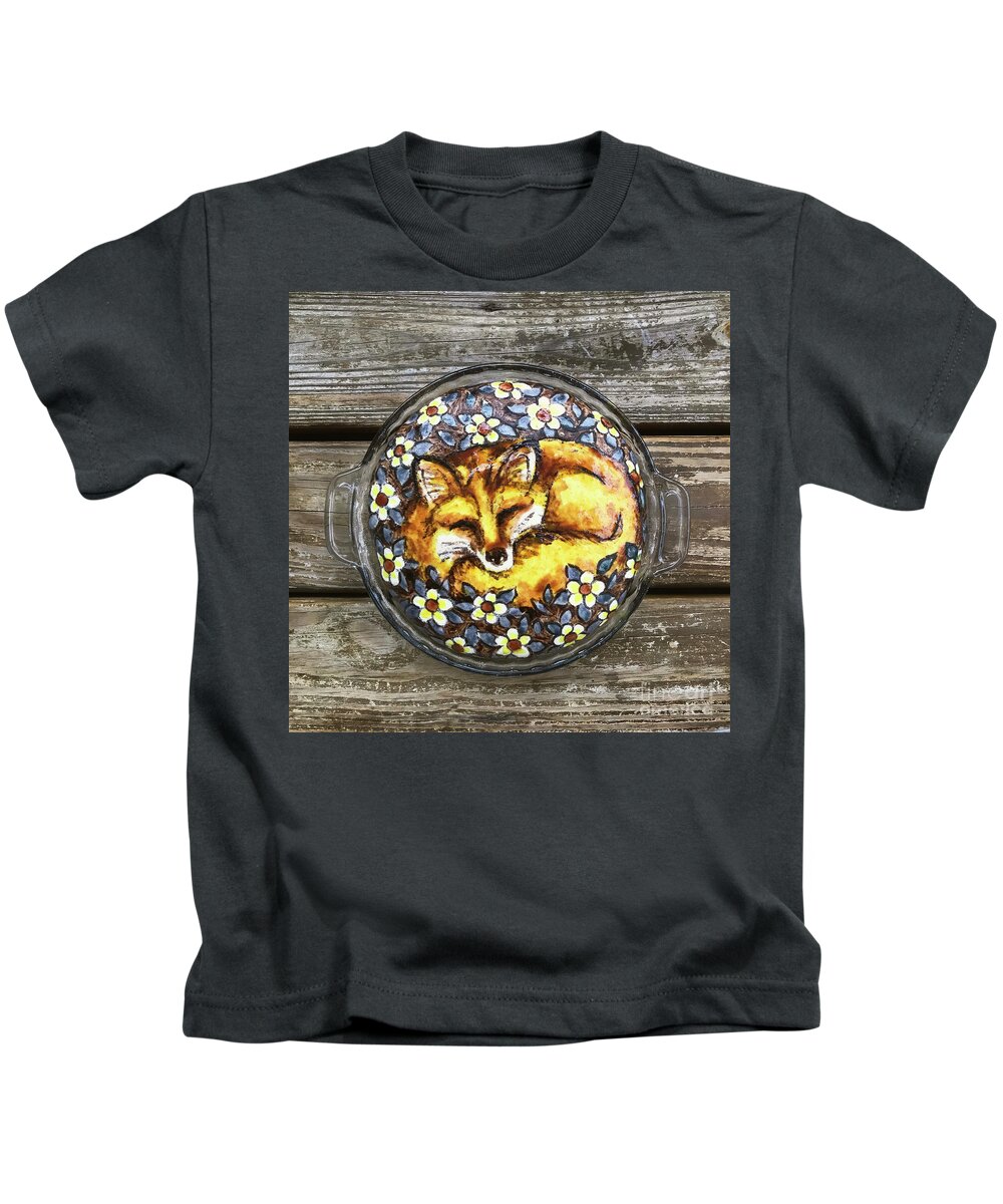 Bread Kids T-Shirt featuring the photograph Sleeping Fox Sourdough 1 by Amy E Fraser
