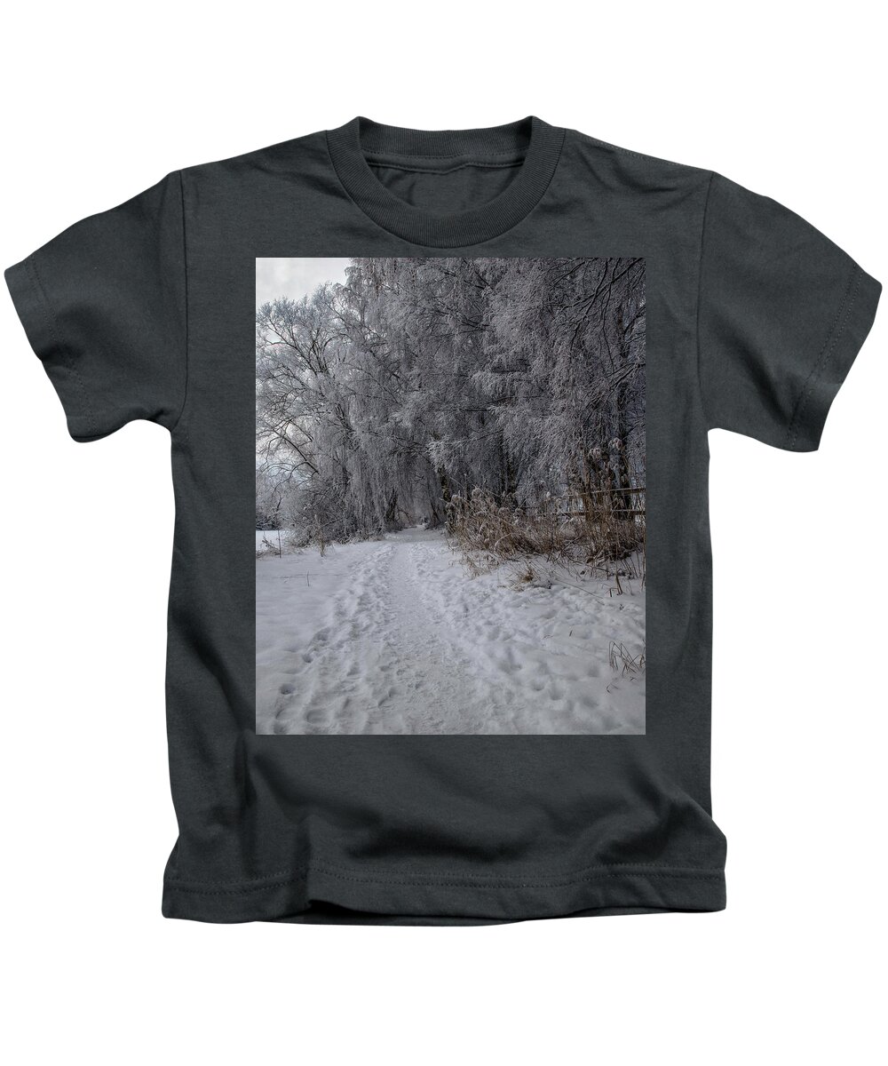 Leif Sohlman Kids T-Shirt featuring the photograph Snow 3 #i3 by Leif Sohlman