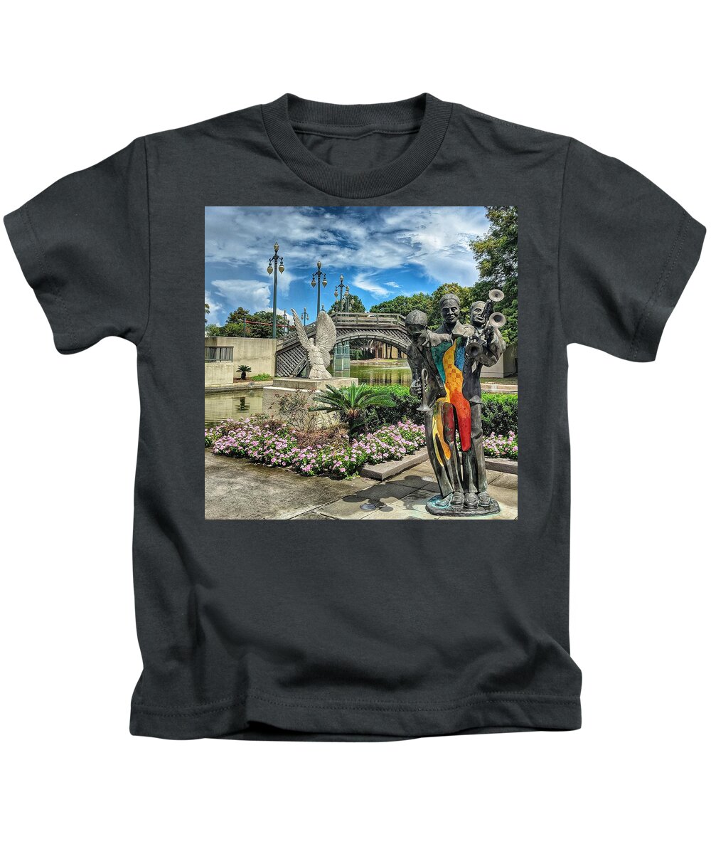 New Orleans Kids T-Shirt featuring the photograph Sounds of NOLA by Portia Olaughlin