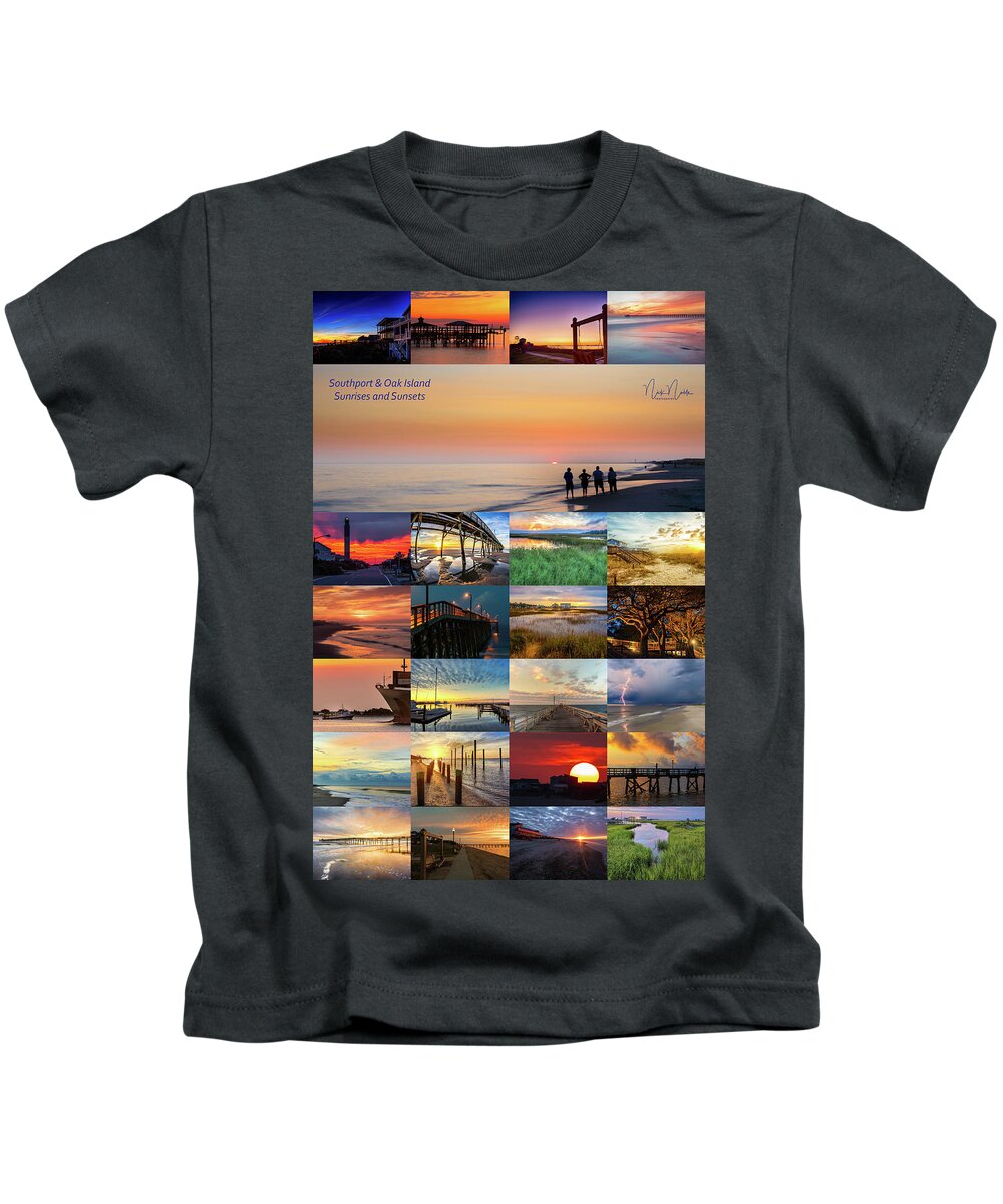 Southport Kids T-Shirt featuring the photograph Southport/ Oak Island Sunrises and Sunsets by Nick Noble