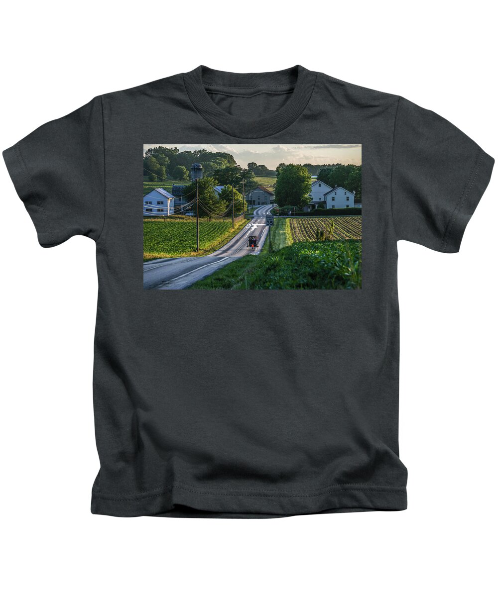 Amish Kids T-Shirt featuring the photograph Speed Limit by Tana Reiff