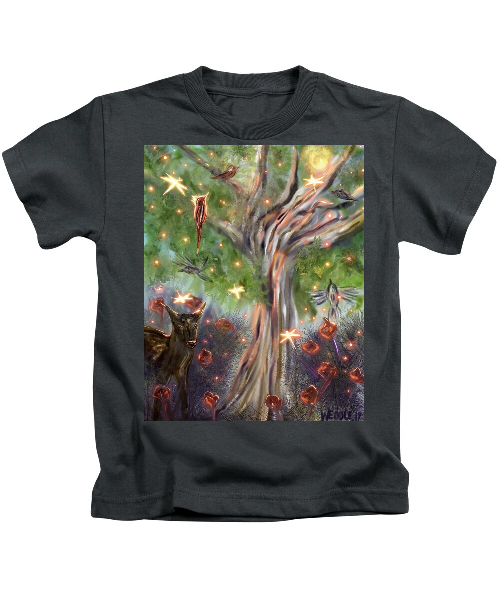 Spring Kids T-Shirt featuring the digital art Spring Evening by Angela Weddle