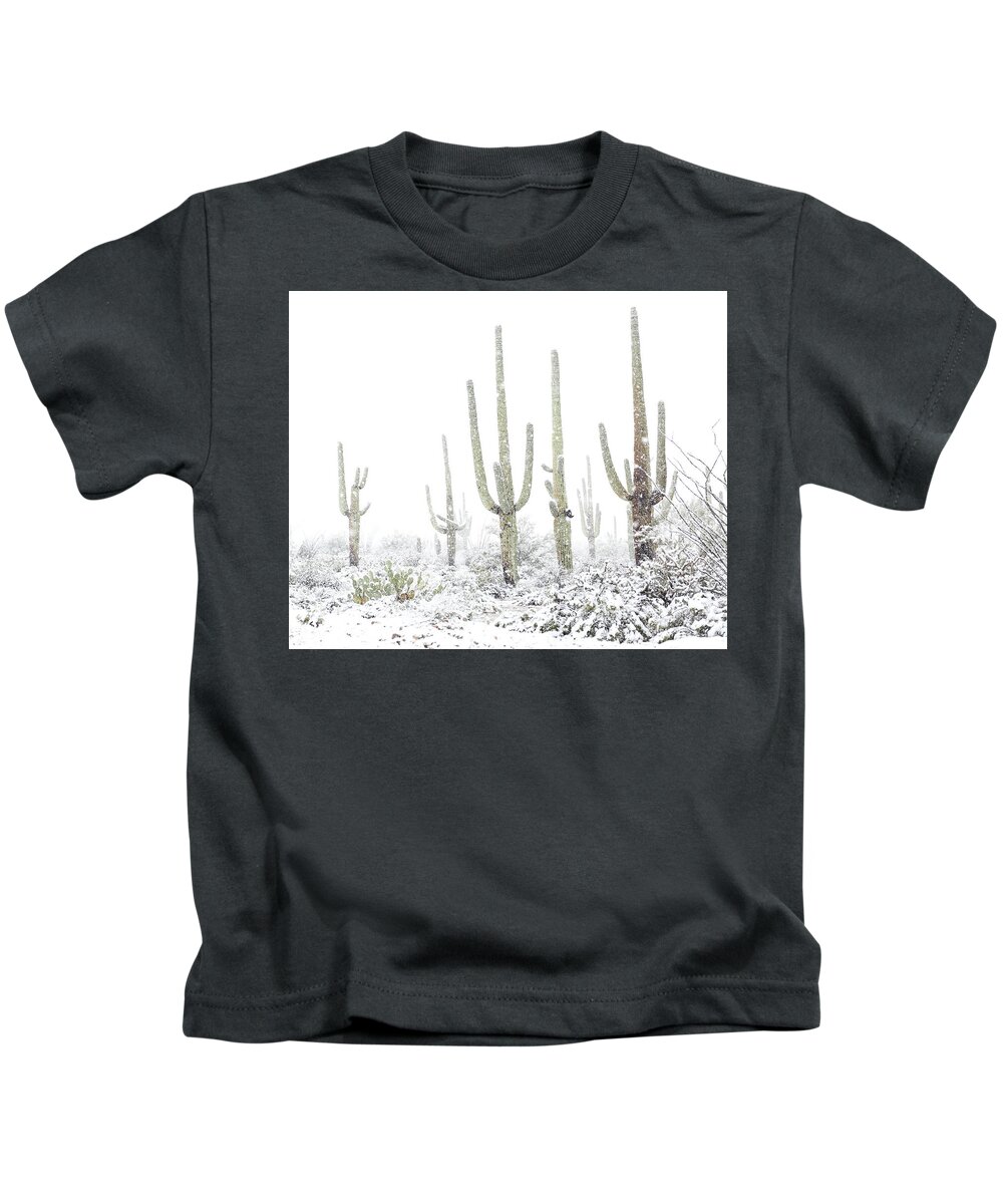 Snow Kids T-Shirt featuring the photograph Standing Tall by Jean Clark