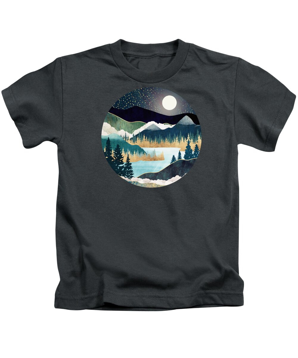 Stars Kids T-Shirt featuring the digital art Star Lake by Spacefrog Designs