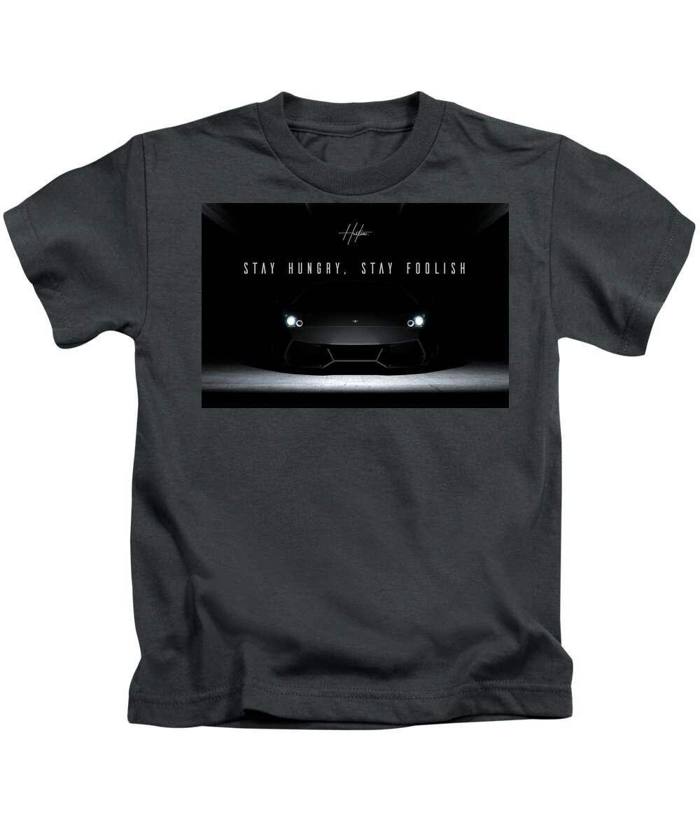  Kids T-Shirt featuring the digital art Stay Hungry by Hustlinc