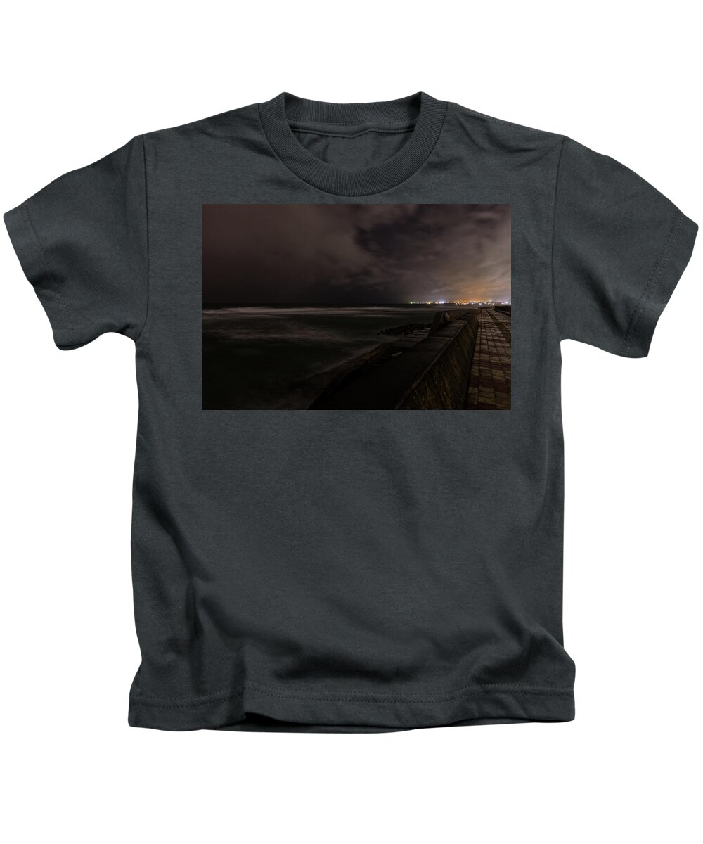 Sea Wall Kids T-Shirt featuring the photograph Storm Chasing by Eric Hafner