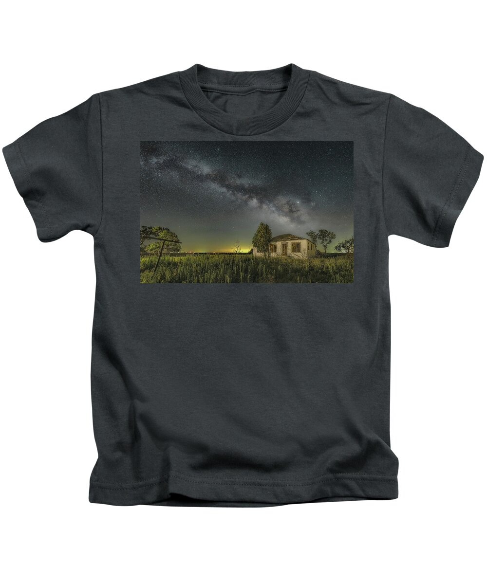 Milky Way Kids T-Shirt featuring the photograph Stucco and Stars by James Clinich