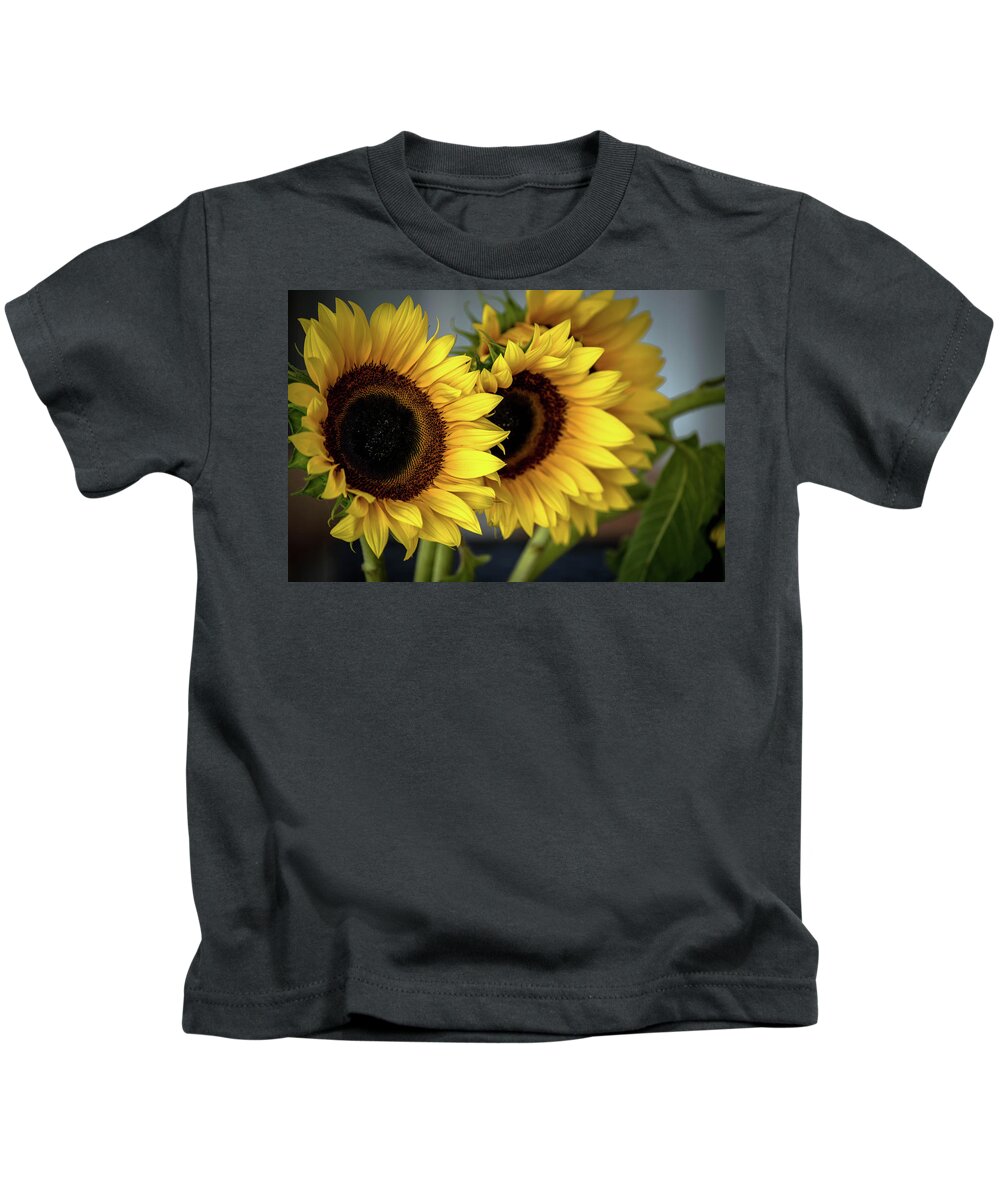 Sunflower Kids T-Shirt featuring the photograph Sunflowers by Debra Kewley