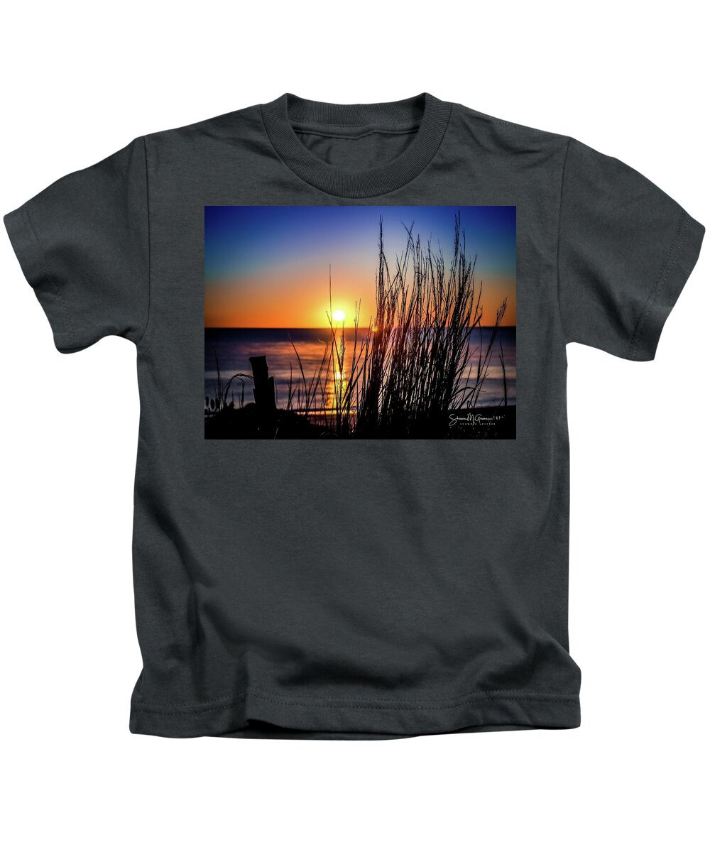 Sunrise Kids T-Shirt featuring the photograph Sunrise on Herring Point by Shawn M Greener