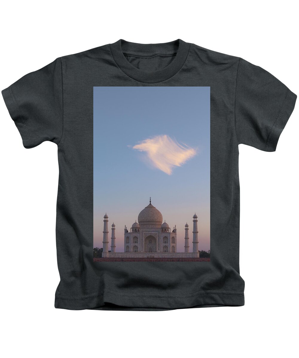 Architecture Kids T-Shirt featuring the photograph Taj Mahal At Sunset by Maria Heyens