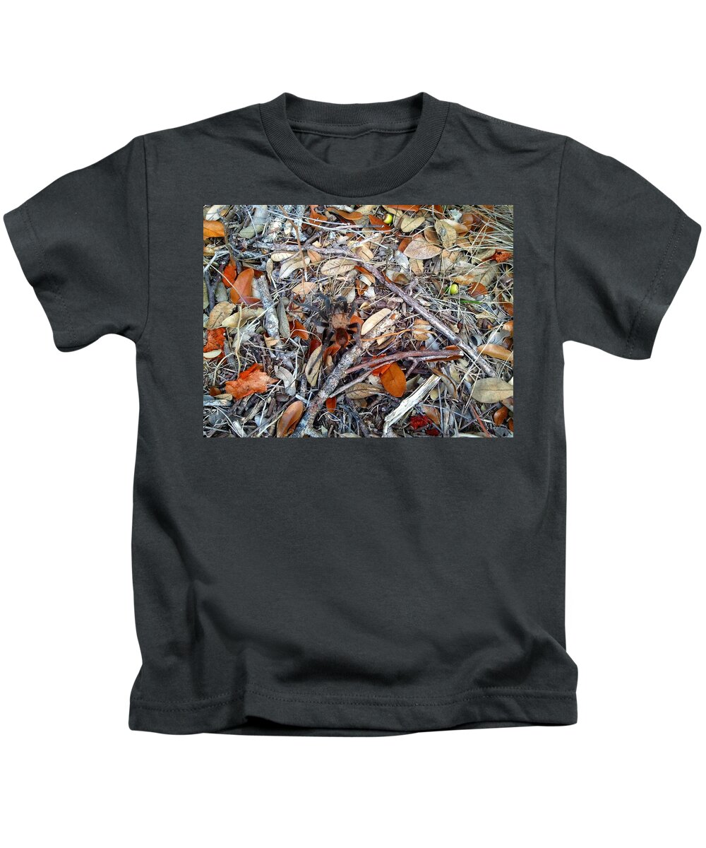 Tarantula Kids T-Shirt featuring the photograph Tarantula by Ivars Vilums