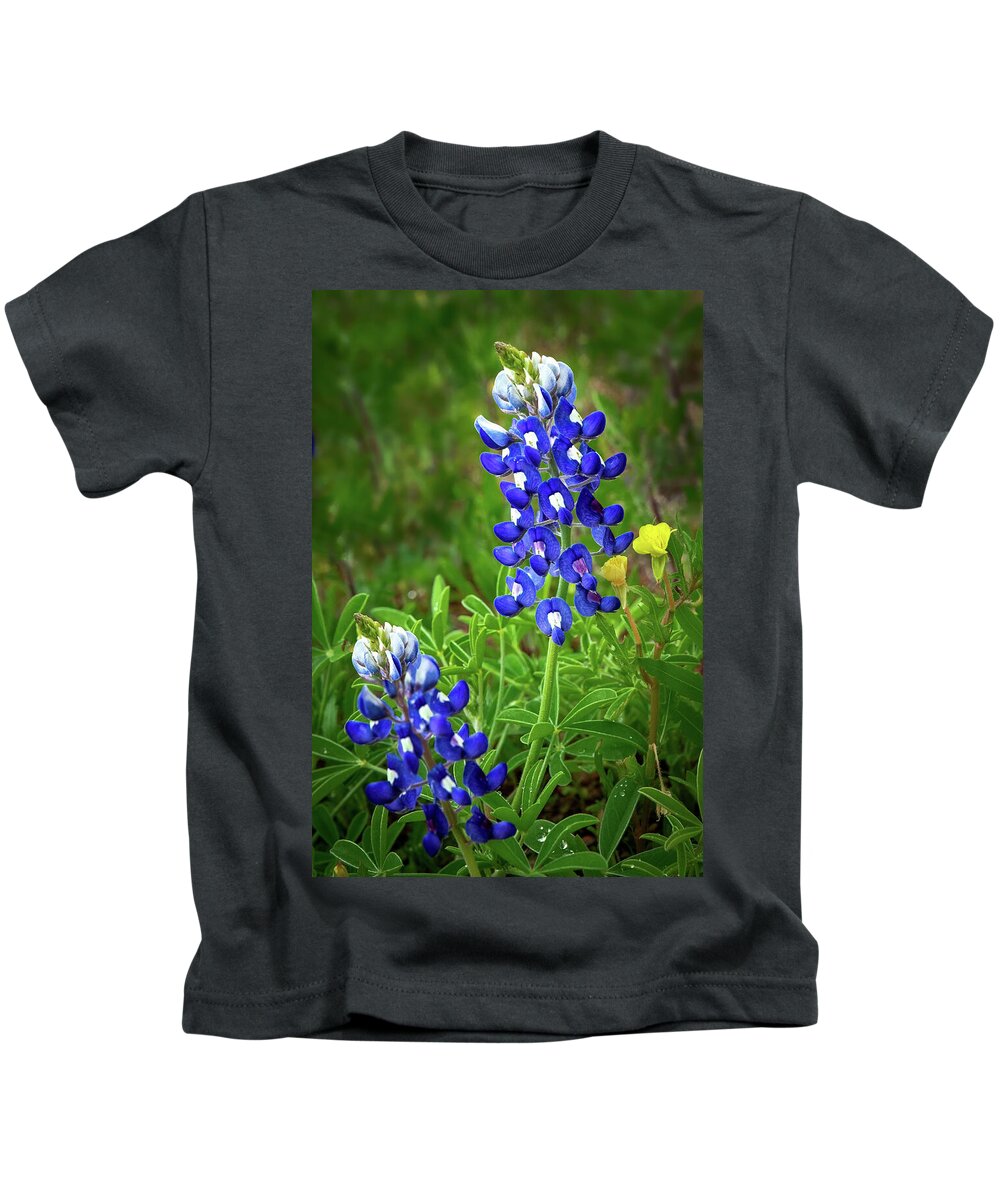 Texas Kids T-Shirt featuring the photograph Texas Bluebonnet by Harriet Feagin