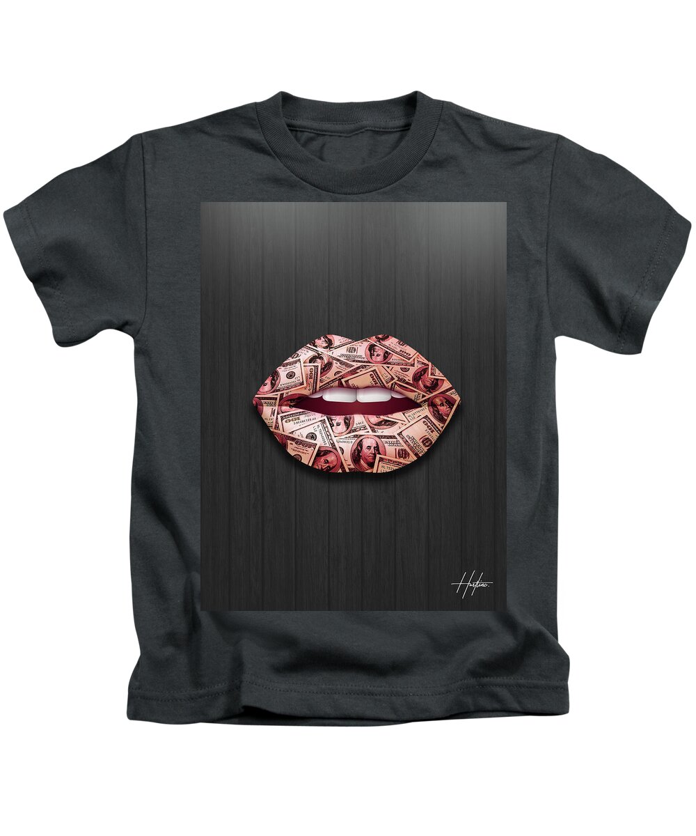  Kids T-Shirt featuring the digital art The Art of Persuasion by Hustlinc