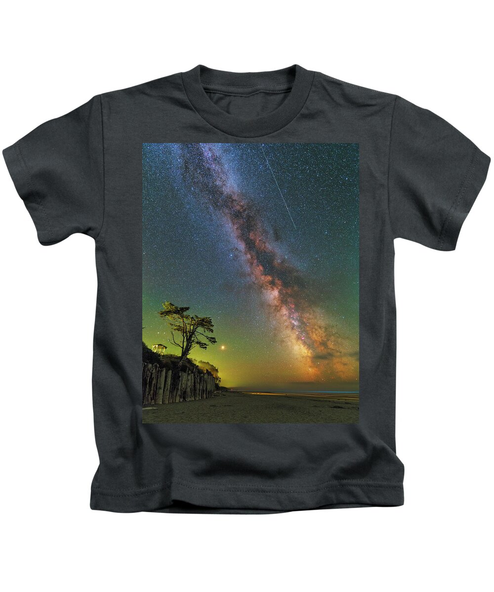 Astronomy Kids T-Shirt featuring the photograph The Beach by Ralf Rohner