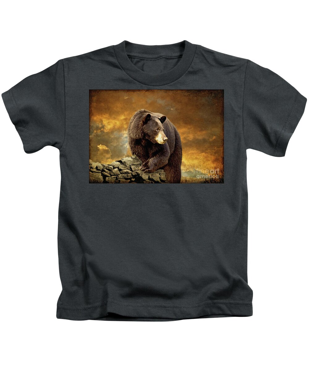 Bear Kids T-Shirt featuring the photograph The Bear Went Over The Mountain by Lois Bryan