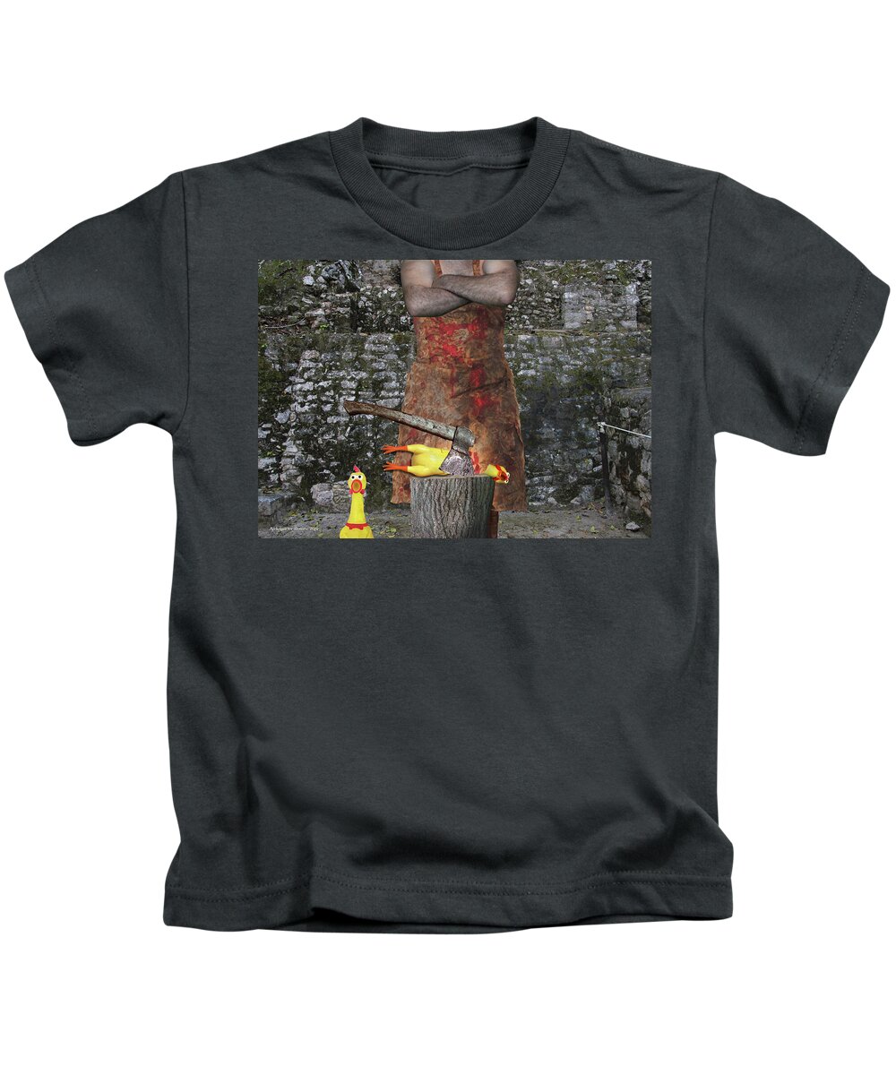 Executioner Kids T-Shirt featuring the photograph The Case of a Nearsighted Butcher by Aleksander Rotner