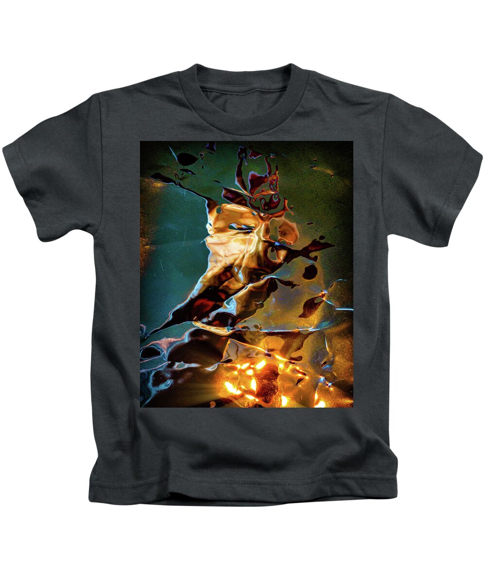 Abstract Kids T-Shirt featuring the digital art The Firestarter by Liquid Eye
