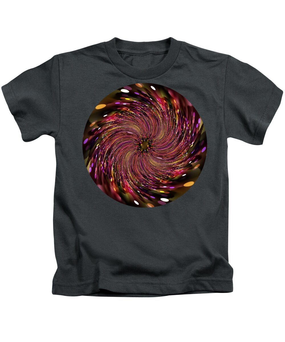 Spiral Kids T-Shirt featuring the digital art The Movement Of The Light by Rachel Hannah