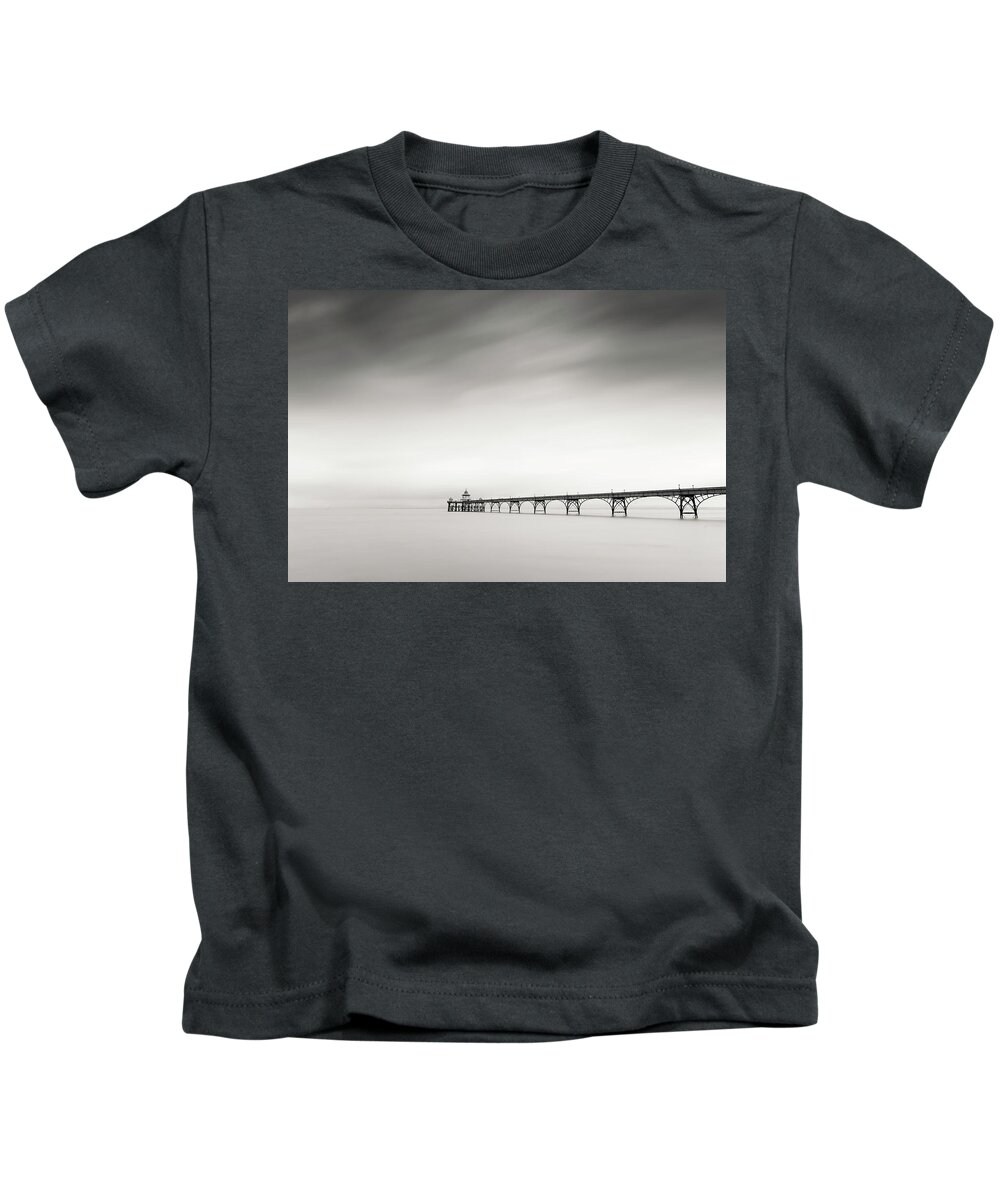 Pier Kids T-Shirt featuring the photograph The old Pier by Dominique Dubied