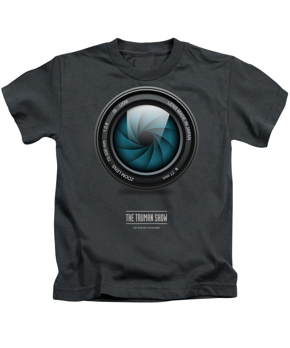 The Truman Show Kids T-Shirt featuring the digital art The Truman Show by Movie Poster Boy